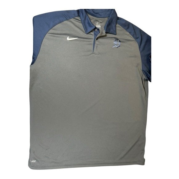 Detroit Tigers Nike Dri-Fit Polo | Men’s XL | Blue and Grey | Golf Style - Picture 5 of 10